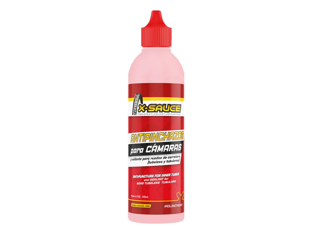 X-SAUCE - Antipinchazos para Cámara + Tubeless y Tubular Carretera - 200 ml - 18753