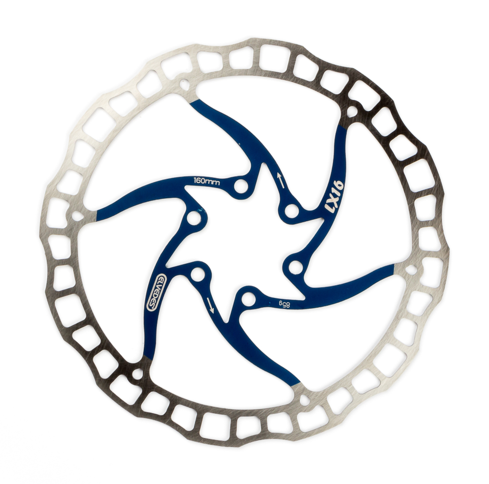 ELVEDES - Disco de freno LX16 Ø160 mm 85 g, Azul - E2015195