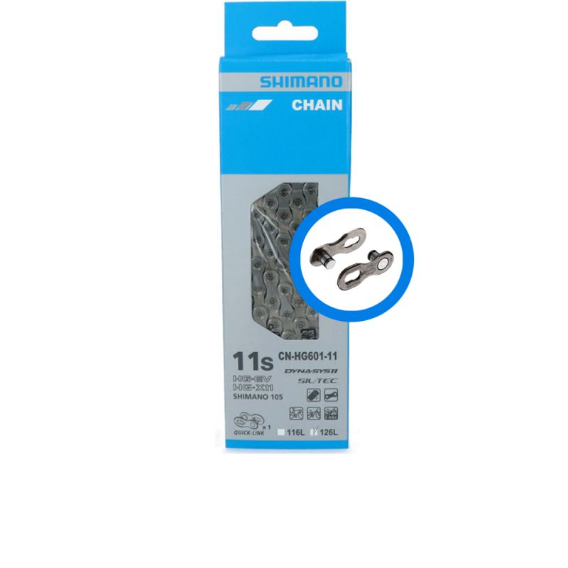 SHIMANO - 105 CN-HG601-11 - 126 eslabones + Quick Link - 220606