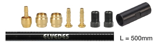 [000479] ELVEDES - Kit extensión hidráulico Hayes (Incluye inserts, Olivas, Tornillos, 50 cm Latiguillo) - E2019106